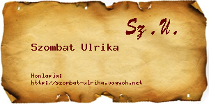 Szombat Ulrika névjegykártya